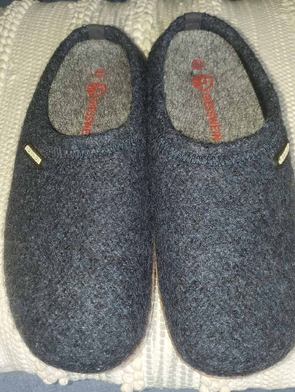 Geisswein Women's Navy Wool Slip-On Clogs 9.5 41 EXC!